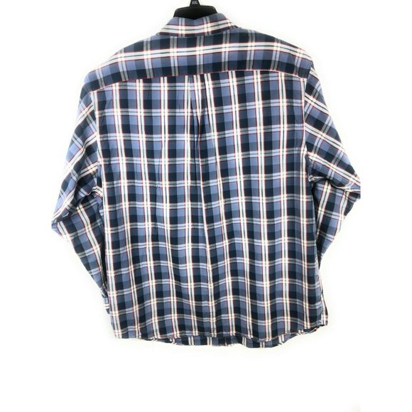 Casuals Roundtree & Yorke Men's Blue Red Shirt 3XT Button Up Long Sleeve A19 - Picture 4 of 4